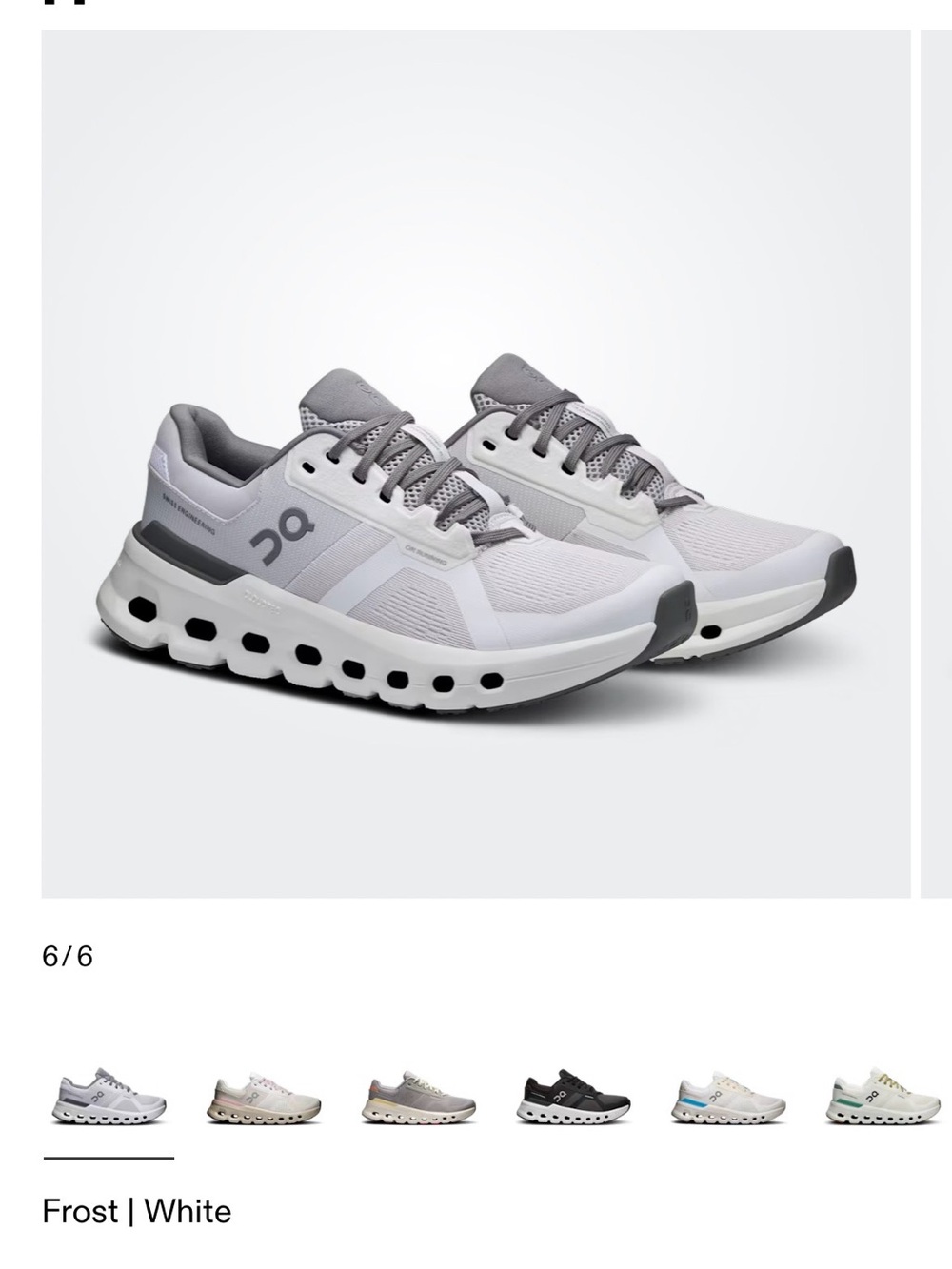 On Running Women’s Cloudrunner 2 Running Sneakers in Color Frost/White